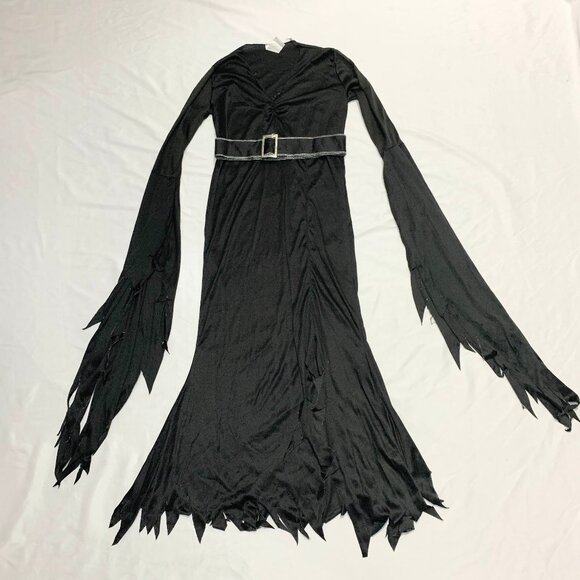 Spirit Halloween Wicked Gothic Witch Costume Dress Hat Belt Women's S/M W/ Bag - Picture 2 of 16